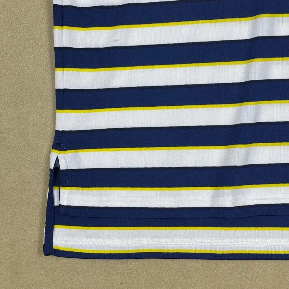 Polo Ralph Lauren Golf Shirt‎ Mens L Multicolor Striped Golf Tournament Logo